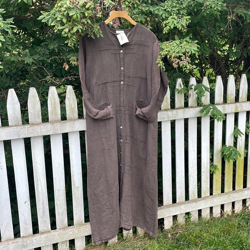 Krista Larson Brown Ripple Dress - Women’s L
